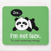 Lustiger Cartoon des niedlichen Schlafenpandas Mousepad (Vorne)