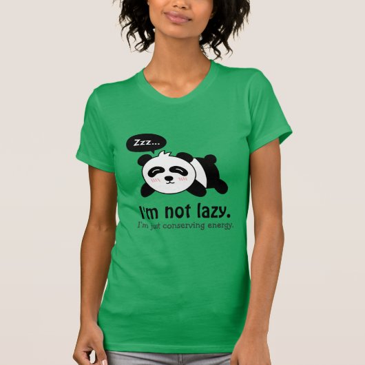 Lustiger Cartoon des niedlichen Schlafenpandas T-Shirt (Vorderseite)