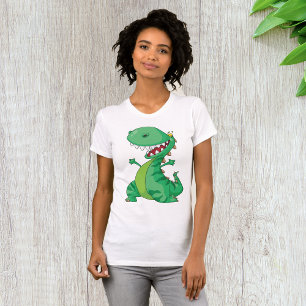 Lustiger Cartoon-Dinosaur brüllender T-Rex T-Shirt