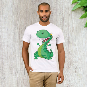 Lustiger Cartoon-Dinosaur brüllender T-Rex T-Shirt