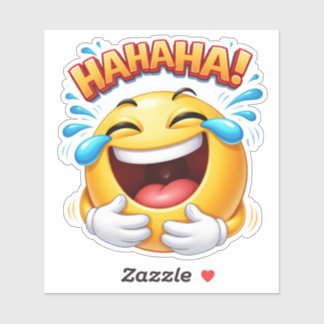 Lustiger Cartoon-Emoji-Style Vinyl-Aufkleber Aufkleber