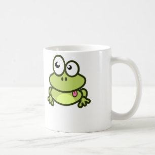 Lustiger Cartoon-Frosch - weißer Kaffee-Tasse Kaffeetasse
