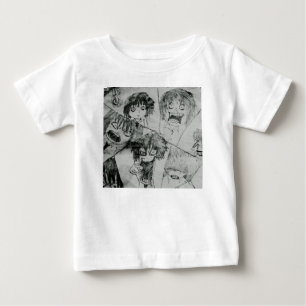 lustiger Cartoon Gesichtsausdruck Baby T-shirt