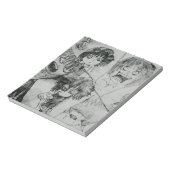 lustiger Cartoon Gesichtsausdruck Notizblock (Rotiert)