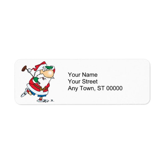 lustiger Cartoon Golfklaus Santa (Vorne)