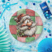 Lustiger Cartoon Lachender Weihnachtsmann Pappteller (Party)