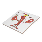 lustiger Cartoon mit Hummer Fliese (Seite)