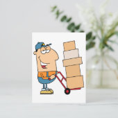 lustiger Cartoon Postkarte (Stehend Vorderseite)