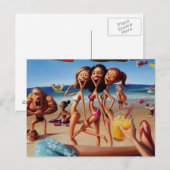 lustiger Cartoon Postkarte (Vorne/Hinten)