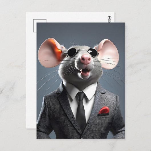 lustiger Cartoon Postkarte (Vorne/Hinten)