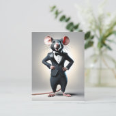 lustiger Cartoon Postkarte (Stehend Vorderseite)