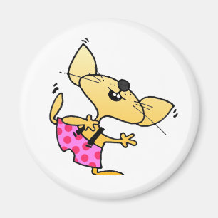 Lustiger Cartoon-Ratten-Tanz Magnet