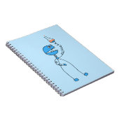 Lustiger Cartoon-Roboter-ChemieGeek Notizblock (Rechte Seite)