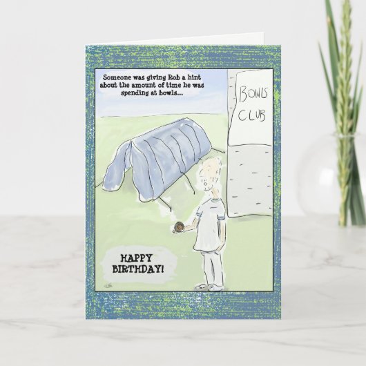 Lustiger Cartoon rollt Geburtstags-Karte Karte (Vorderseite)