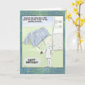 Lustiger Cartoon rollt Geburtstags-Karte Karte (Gelbe Blume)