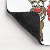 Lustiger Cartoon Sankt und Rudolph Mousepad (Ecke)