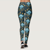 Lustiger Cartoon-Schwermetallmusik-Pilz Leggings (Rückseite)
