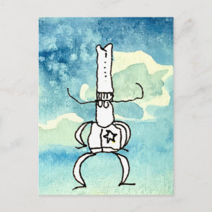 Lustiger Cartoon Texas Cowboy Postkarte