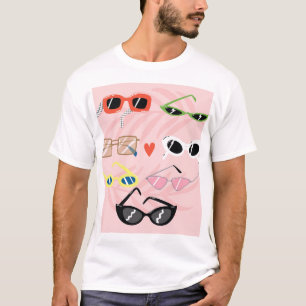 Lustiger Cartoon: Trendige Sonnenbrillen-Kollektio T-Shirt
