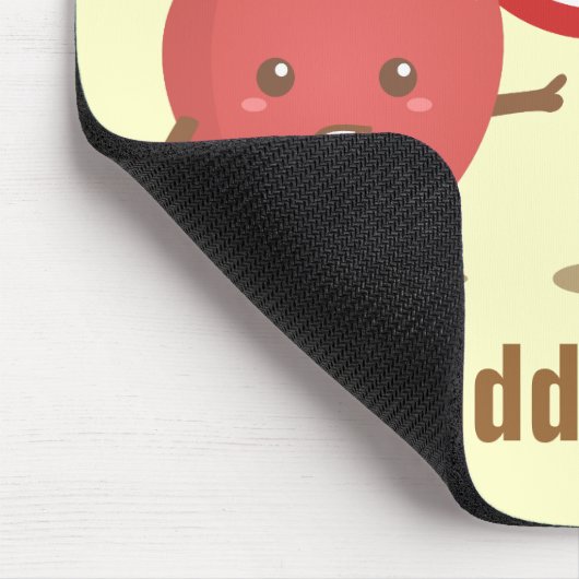 Lustiger Cartoon, verbotene Frucht, Apple und Mousepad (Ecke)