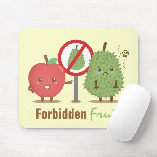 Lustiger Cartoon, verbotene Frucht, Apple und Mousepad (Mit Mouse)