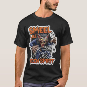 Lustiger Cartoon-Werwolf mit RIECHT WIE TEEN SPI T-Shirt