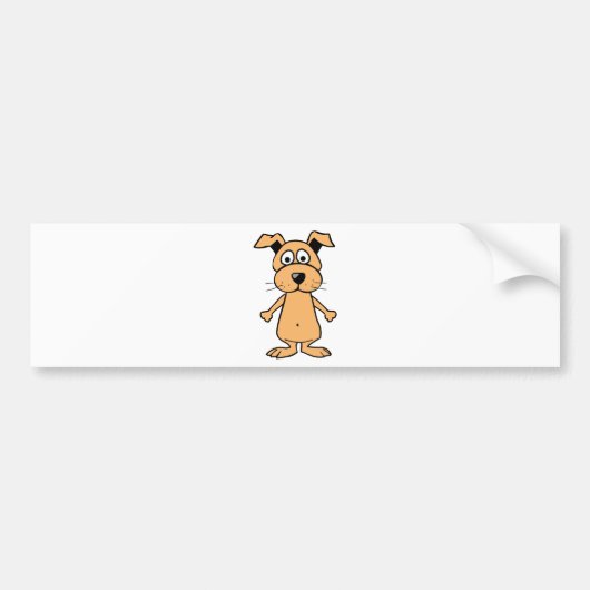 Lustiger Cartoonhund Autoaufkleber (Vorne)