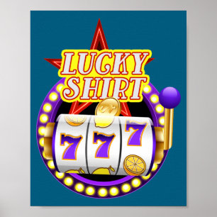 Lustiger Casino-Spielautomat Jackt Glücklich Poster