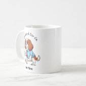 Lustiger Cavalier King Charles Geschäftsanzug Kaff Kaffeetasse (Vorderseite Links)