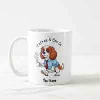 Lustiger Cavalier King Charles Geschäftsanzug Kaff