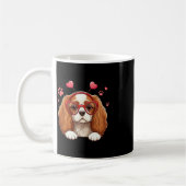 Lustiger Cavalier King Charles Spaniel Herz Kopf V Kaffeetasse (Links)