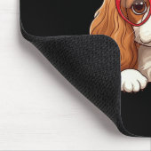 Lustiger Cavalier King Charles Spaniel Herz Kopf V Mousepad (Ecke)