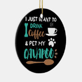 Lustiger Cavapoo Kaffee Cooler Cavapoo Besitzer Fü Keramik Ornament (Rechts)