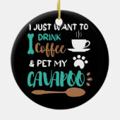 Lustiger Cavapoo Kaffee Cooler Cavapoo Besitzer Fü Keramik Ornament (Hinten)