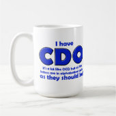Lustiger CDO-Zwang-Becher Kaffeetasse (Links)
