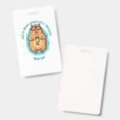 Lustiger CEO des Nichts-Tun Capybara Custom Ausweis (Vorder- & Rückseite)