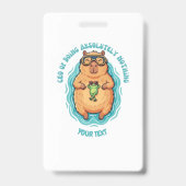 Lustiger CEO des Nichts-Tun Capybara Custom Ausweis (Vorderseite)