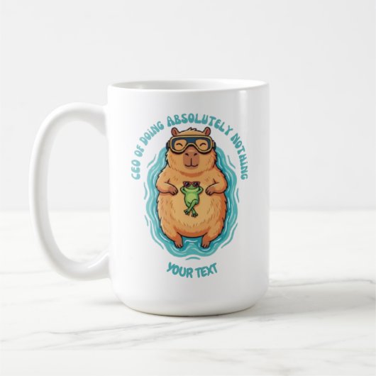 Lustiger CEO des Nichts-Tun Capybara Custom-Tasse Kaffeetasse (Links)