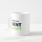 Lustiger ChatGPT Kaffeetasse (Vorderseite Links)
