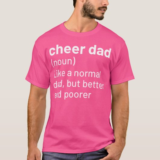 Lustiger Cheer Dad Definition Cheerleading T-Shirt (Vorderseite)