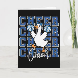 Lustiger Cheer Gänse Trainer Blau Kokette Schleife Karte