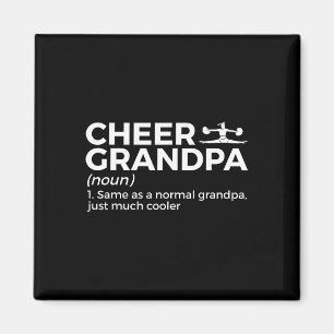 Lustiger Cheer-Opa Definition Cheerleading Magnet