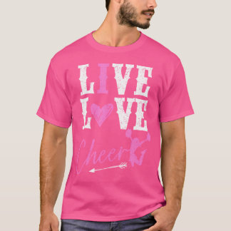 Lustiger Cheerleader Cheerleading Mädchen Live Lov T-Shirt