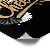 Lustiger Cheerleader Jubel Poster (Ecke)