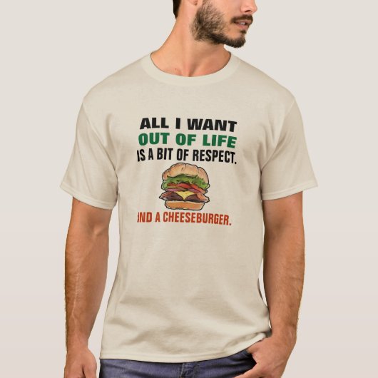 Lustiger Cheeseburger-T - Shirt (Vorderseite)