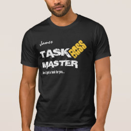 Lustiger Chef AUFGABEN-MEISTERindividueller Name T-Shirt