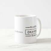 Lustiger Chef-Kaffeebecher | Weltbester Okay-Chef Kaffeetasse (VorderseiteRechts)