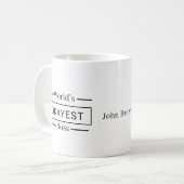 Lustiger Chef-Kaffeebecher | Weltbester Okay-Chef Kaffeetasse (Vorderseite Links)