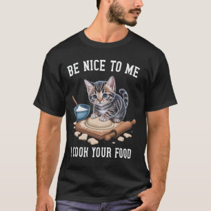Lustiger Chef Katzen Koch Kulinarisches Design für T-Shirt