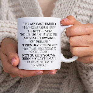 Lustiger Chef Manager Unternehmens-E-Mail-Geschenk Kaffeetasse